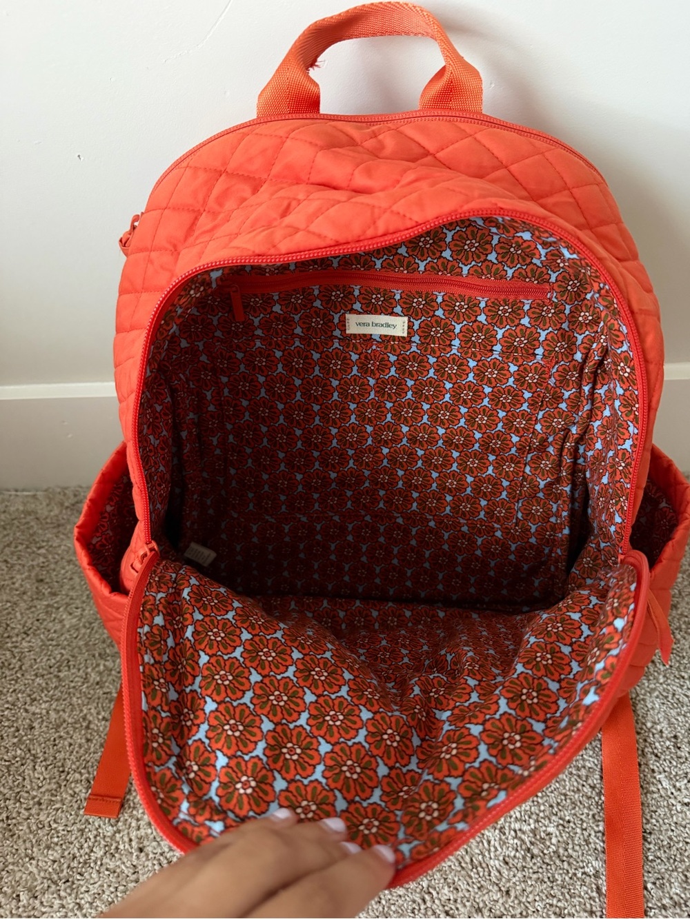 Vera Bradley Bancroft Backpack - Koi Orange - Picture 4 of 6